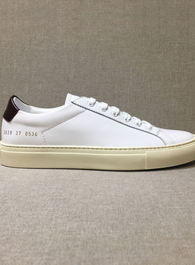 Comm 2257-3839 白皮面黑尾酒红尾白尾 复古撞色鞋尾小白鞋运动鞋