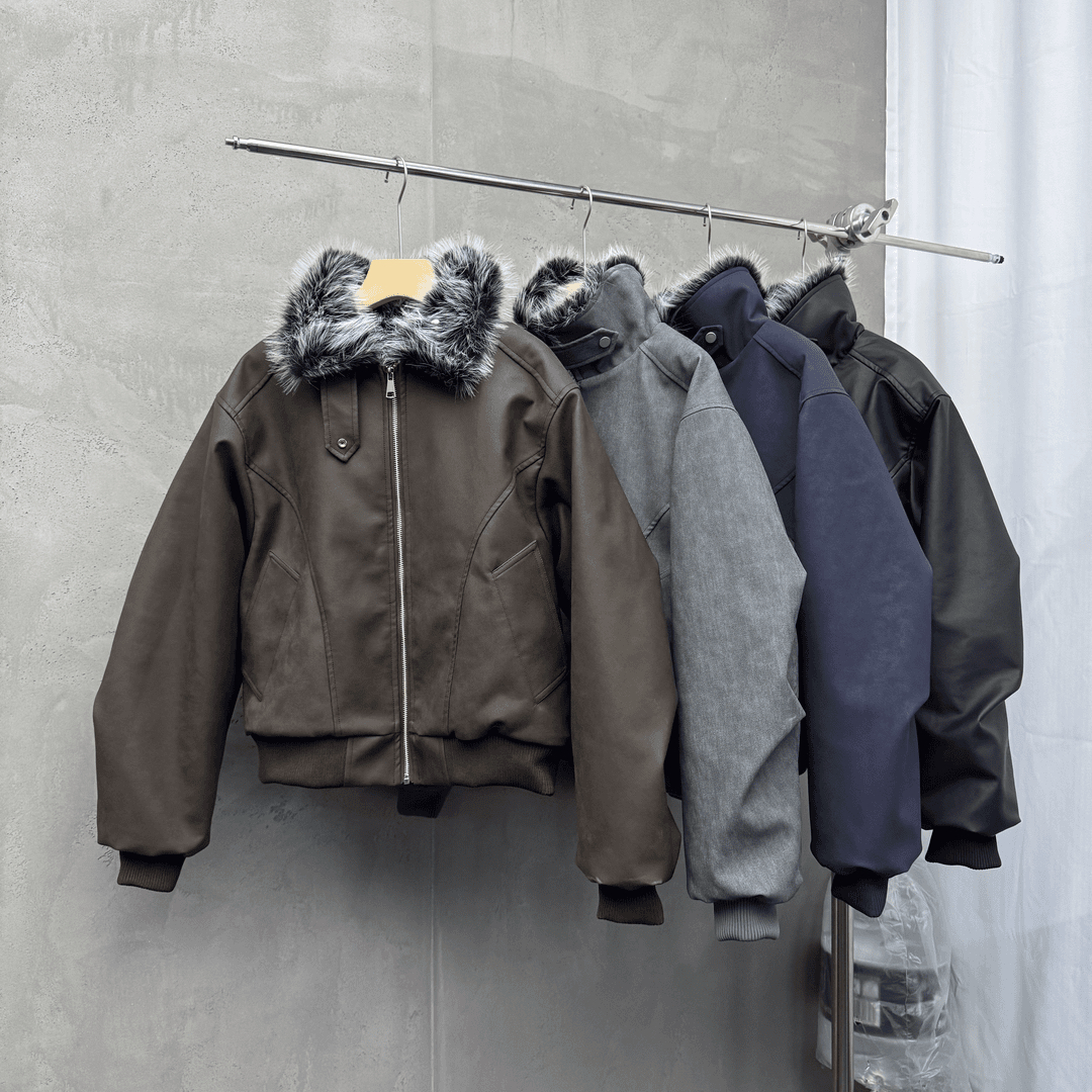 毛领座山雕男女基础cleanfit棉衣棉服立领情侣宽松潮流棉袄工装