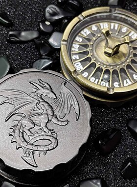 爆款edc决策轮盘D20天机骰解压玩具指尖陀螺金属幸运旋转减压神器
