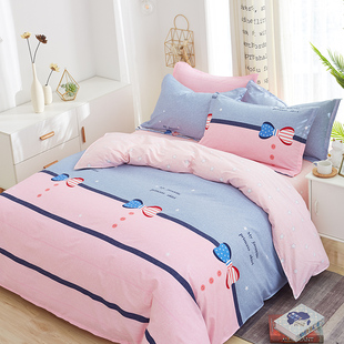 南通家纺纯棉四件套全棉斜纹床单被套180x220被罩200x230床上用品
