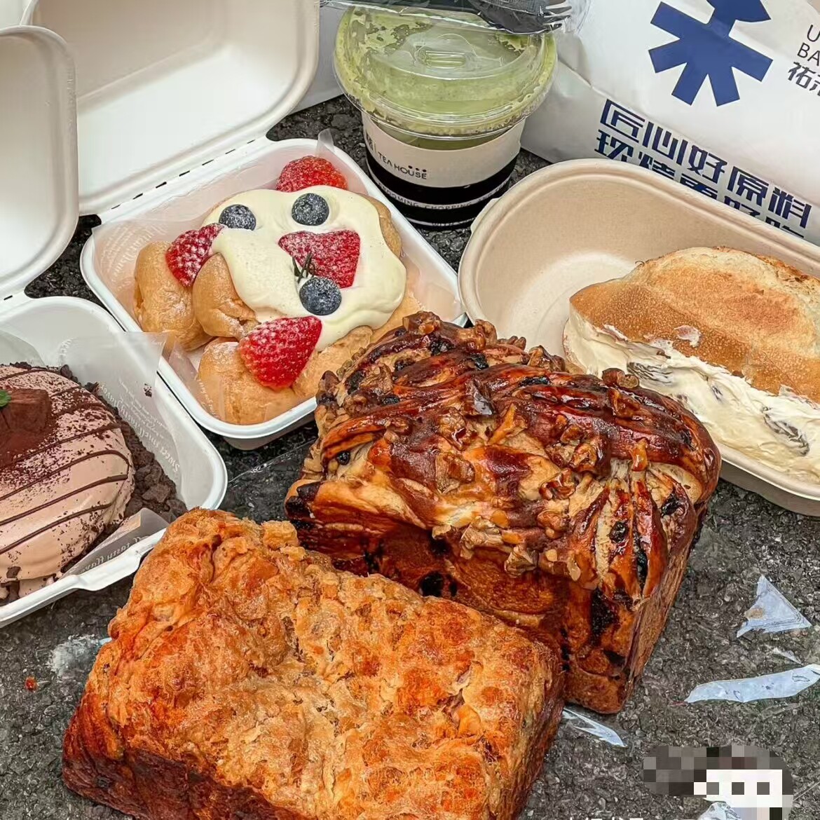 祐禾长沙美食代购抹茶红豆肉松粉吐司枫糖核桃提拉米苏佑禾武汉