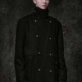 「 保暖防风巴恩风战壕大衣 禁语双排扣风衣 凌鸦ILNya 」廊_黑