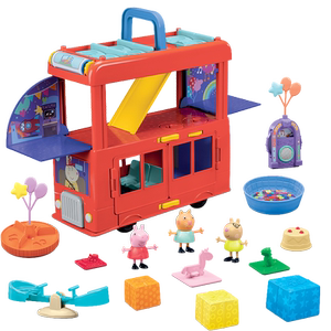 小猪佩奇玩具双层巴士车男女孩儿童大号多功能派对公交车圣诞礼物