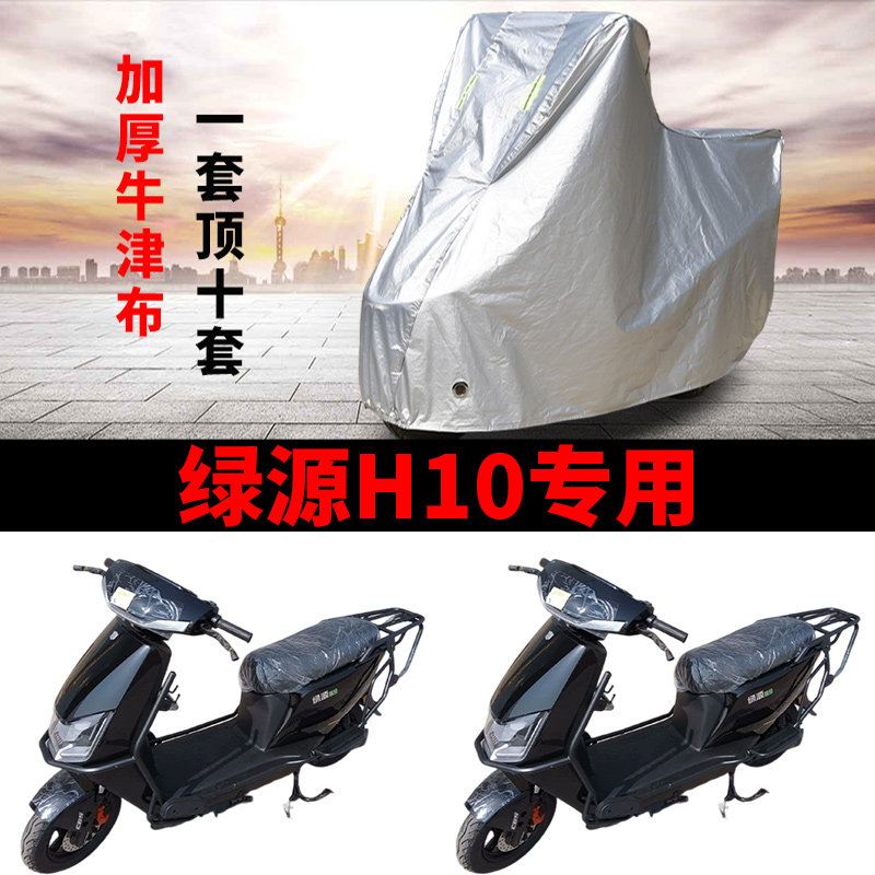 适用绿源H10电动车车衣防晒防雨防霜雪防灰尘加厚遮阳电瓶车车罩