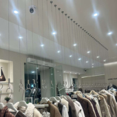 挂衣链吊挂金色挂环服装 店橱窗顶装 吊钩墙上固定挂衣架钢丝绳吊环