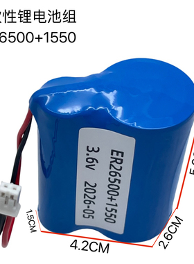 流量水表ER25500+1550电池C型2号3.6V流量计量油表气表一次性电池