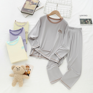 儿童莫代尔睡衣男童家居服青少年睡衣宿舍大学生午托睡衣中大童