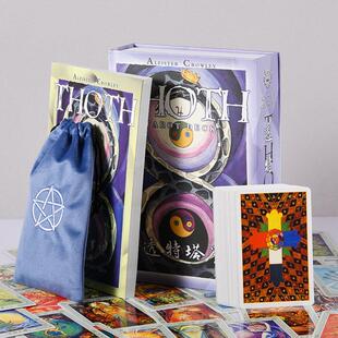 taro卡罗牌罗牌塔 透特塔罗牌丝滑好推78张韦特塔luo牌Thoth