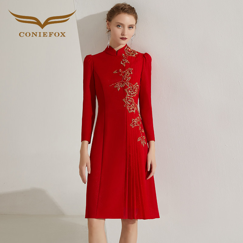 创意狐晚宴礼服年轻款改良版名媛