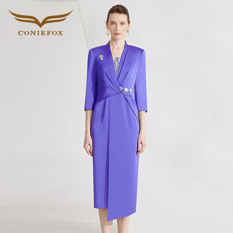 创意狐2024新款礼服高端轻奢小众设计感礼服裙平时可穿时尚连衣裙