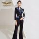 长袖 商务休闲丝绒两件套装 职业流行高级感女神气质时尚 创意狐西装