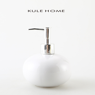 KULE HOME 陶瓷洗手液瓶子家用乳液按压瓶酒店洗发水沐浴露分装瓶