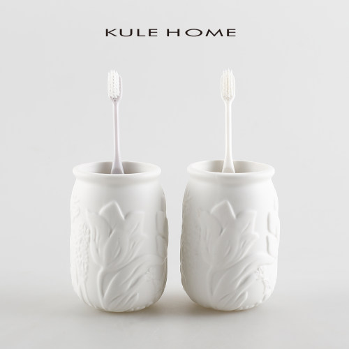 KULEHOME进口陶瓷高颜值漱口杯
