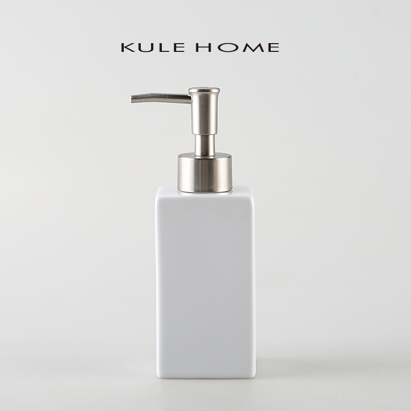 KULE HOME 陶瓷洗手液北欧按压瓶创意浴室乳液洗发水沐浴露分装瓶