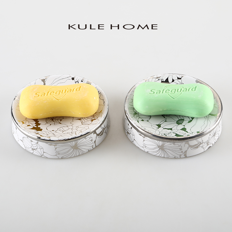 KULE HOME 欧式高级轻奢陶瓷肥皂碟香皂盒简约酒店北欧家用皂托架