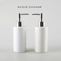 KULE HOME Simple Ceramic lotion bottle, hand sanitizer press bottle, body wash, shampoo and conditioner portioned bottle thumbnail 3