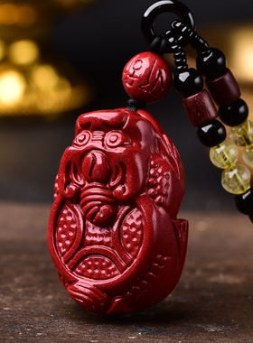 2026年朱砂龙龟灵龟赐佑吊坠项链高含量朱砂龙头乌龟紫金饰品男女