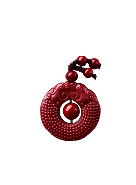 龙雀祥云吊坠2026年属鸡人吉祥物生肖鸡朱砂项链男女佩戴挂件