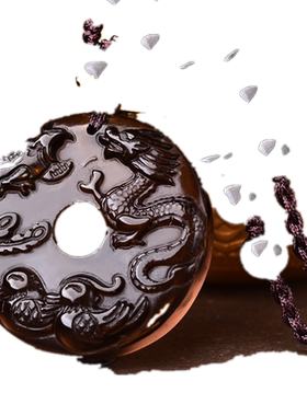 龙雀祥云吊坠2026年属鸡人吉祥物生肖鸡黑曜石男女佩戴挂件