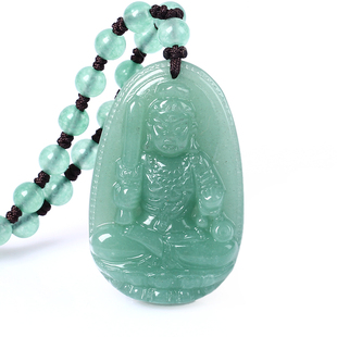 绿东陵本命佛守护神不动明王曼唯肖鸡佛谛坠属鸡本命佛吊坠