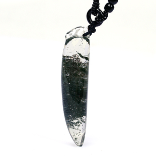 天然金发晶平安扣吊坠项链男女款饰品吉祥礼品