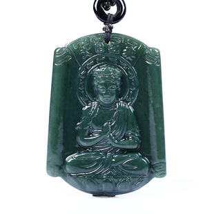 属羊属猴本命佛大日如来佛和田青玉吊坠曼唯肖羊猴佛谛坠