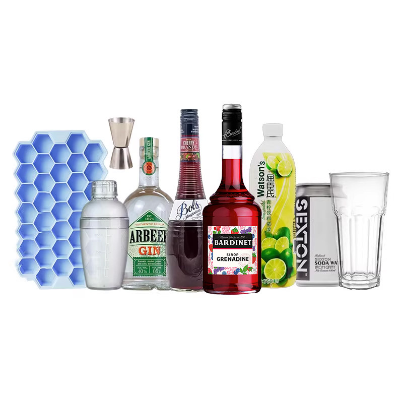 新加坡司令鸡尾酒DIY家庭自调鸡尾酒组合洋酒澳贝克金酒波士樱桃