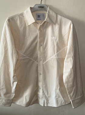 潮包背 现货 Adidas 三叶草男款灯芯绒衬衫 外套 IM4444