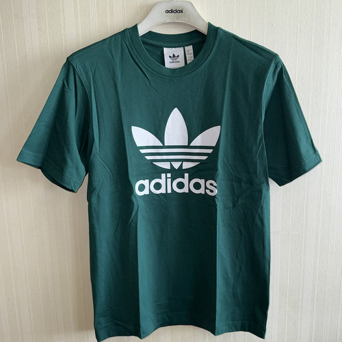 潮包背 现货 Adidas 三叶草男款大LOGO运动休闲短袖T恤 IR7976
