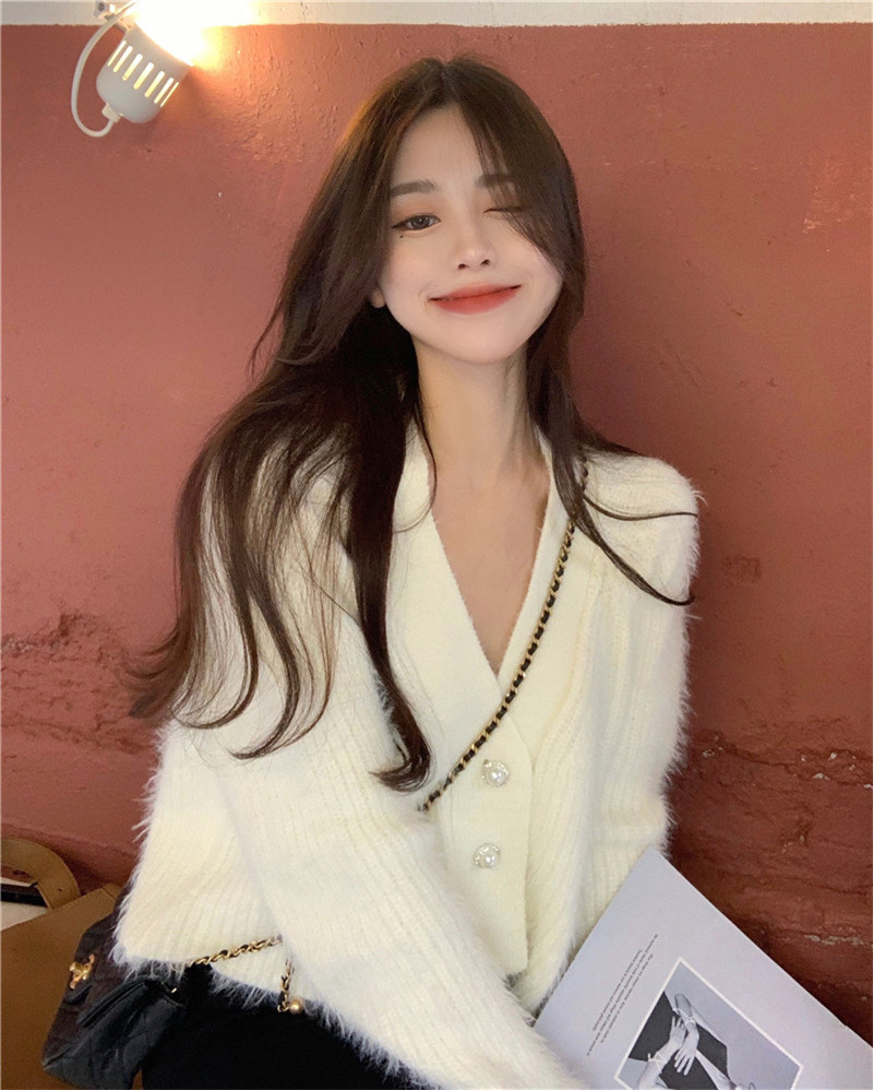 Real time Sweater Jacket Women's cardigan new loose and versatile Korean Short lazy sweater