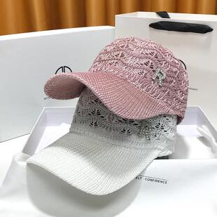 春季硬顶鸭舌帽女防晒宽檐网眼透气夏季薄款时尚韩版可调节棒球帽