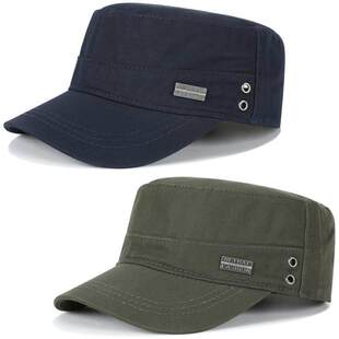 平顶帽男秋冬时尚休闲中老年帽子鸭舌帽爸爸爷爷男款户外棒球帽