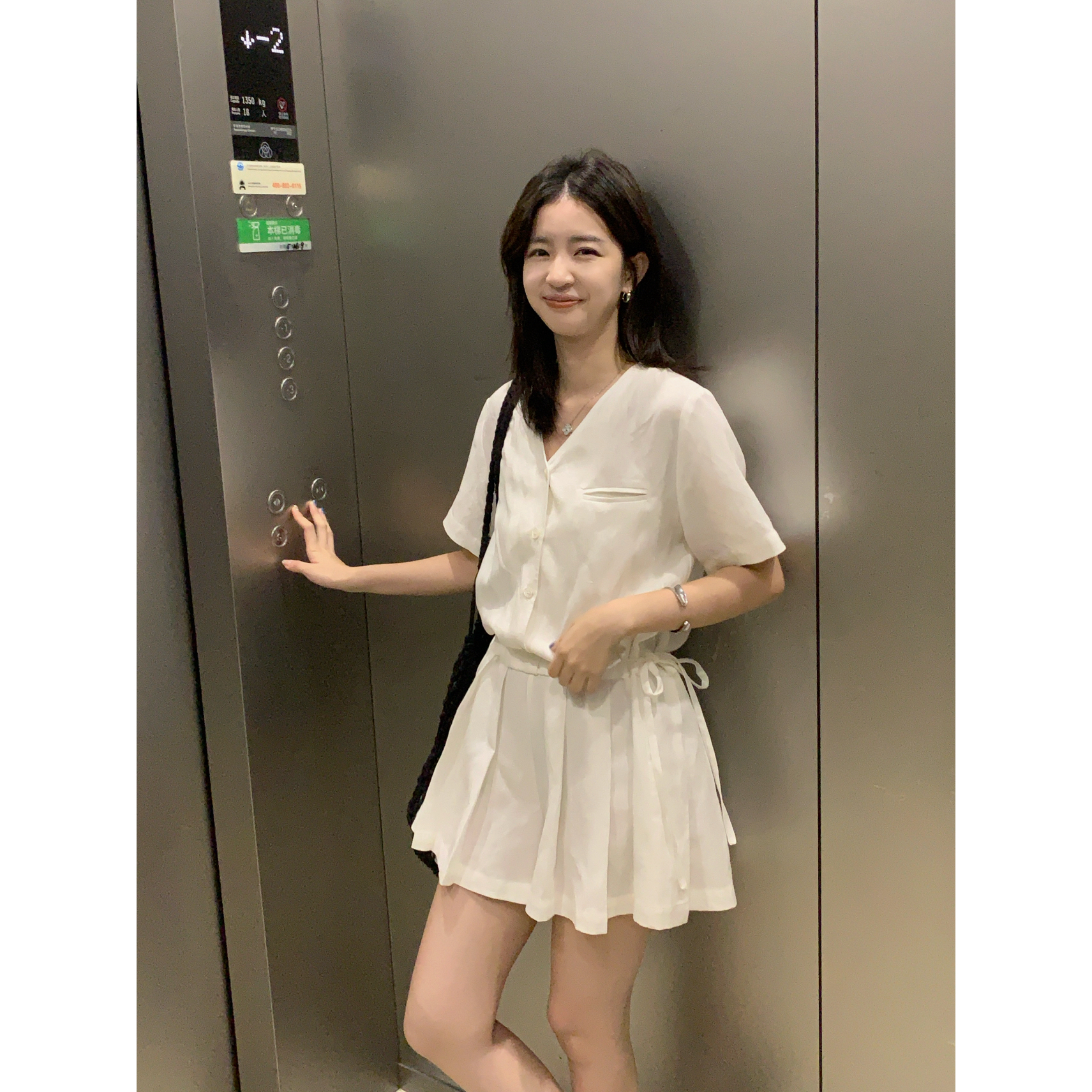 ONION-夏上新减龄百褶收腰系带连体裤