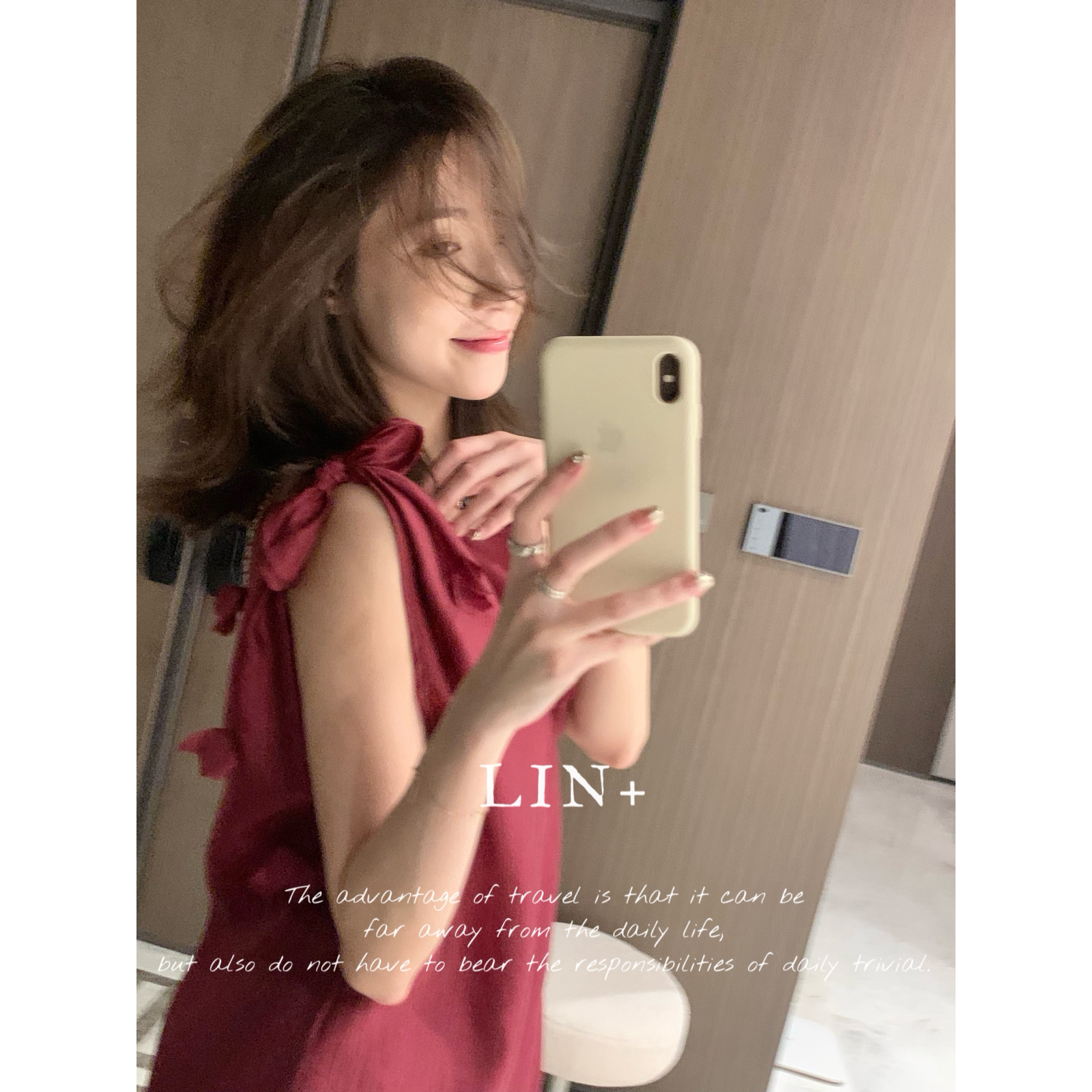 LIN+  -葡萄夏上新～设计师款浪漫立体灵动花朵飘逸小衫半身裙套