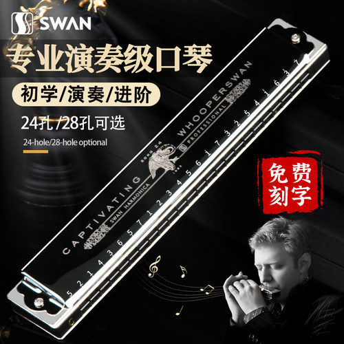 24孔28孔口琴正品初学演奏送礼