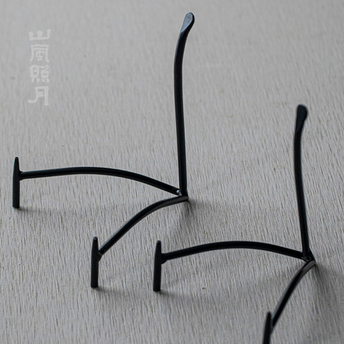 山风照月 铁艺盘架书架手工赏盘架盘子架陶瓷餐盘展示架支架托