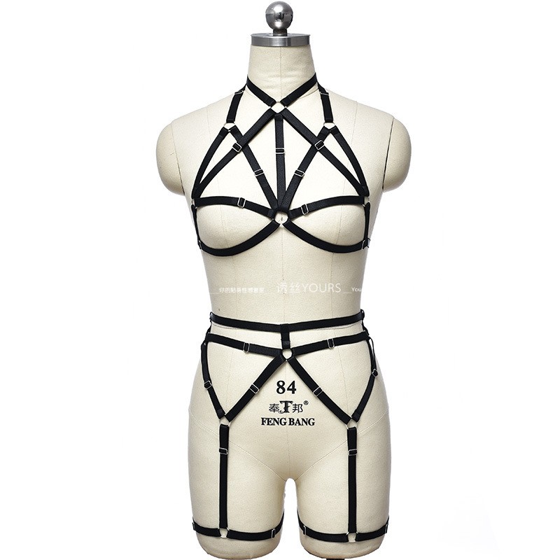 狂野夜店舞台表演服线束调节文胸