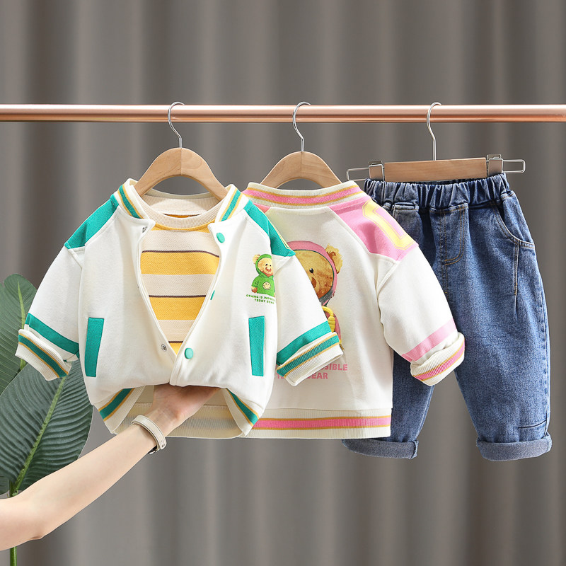 女童秋装套装外套2025新款洋气牛仔裤儿童装春秋季孩子长袖三件套,童装/婴儿装/亲子装,套装,淘宝优惠券,粉丝福利购,淘宝优惠卷