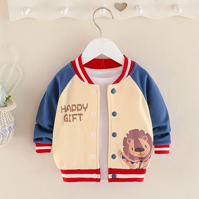 男宝外套春秋新款女童洋气棒球服