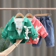儿童女童春秋装三件套装洋气秋季2025新款1岁5男宝宝时髦孩子衣服