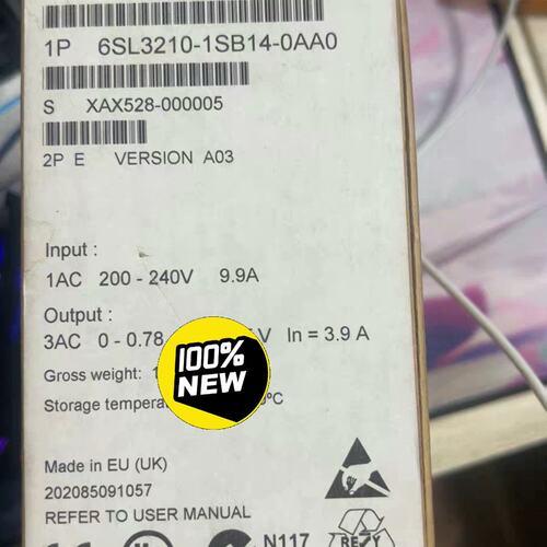 变频器6SL3210-1SB14-0AA06SL3210-5BB11-2UV06SL3210-5BB12-5UV0