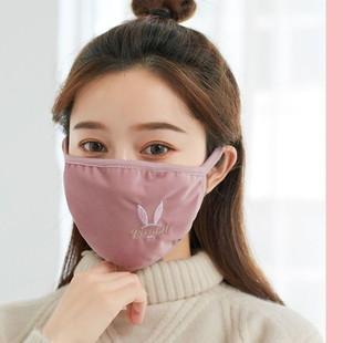 保暖纯棉口罩女冬季高颜值加大加厚防风防寒防尘骑行面罩水洗口罩