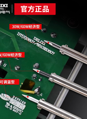 德力西电烙铁 焊接30W60W小型迷你家用锡焊恒温可调温电烙铁