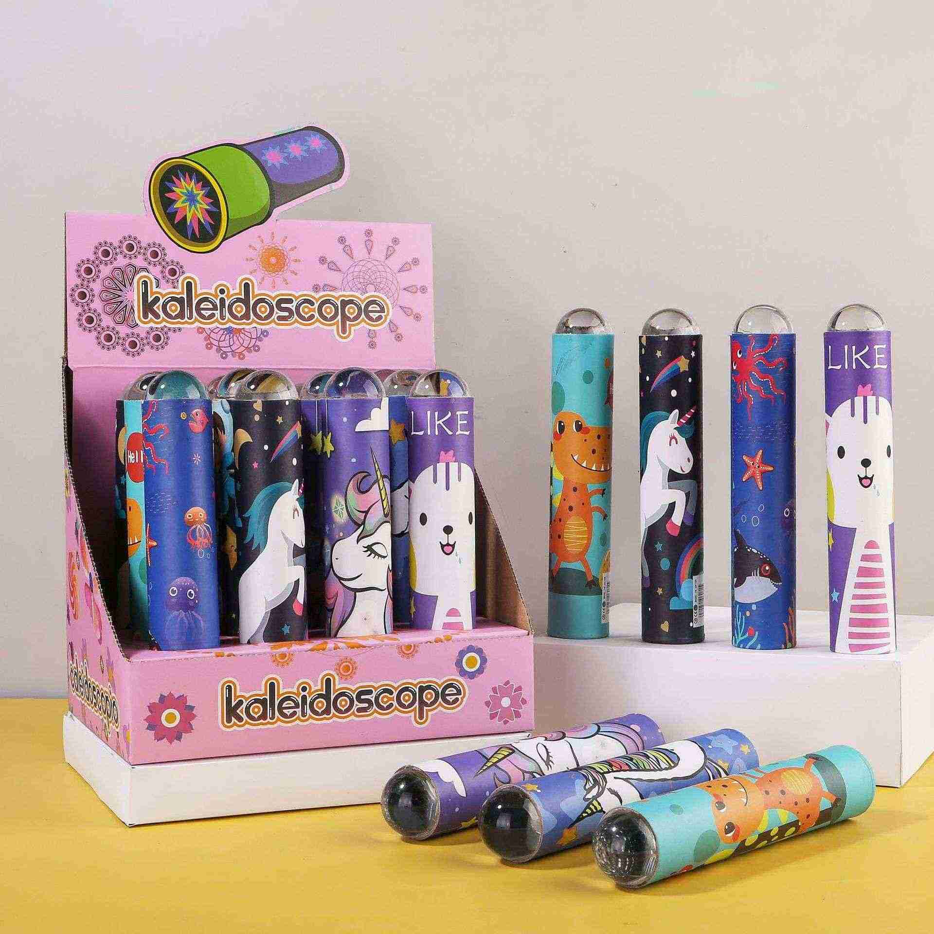 水晶球牛皮纸卡通成品万花筒时尚创意百变实景幼儿园科教玩具礼物