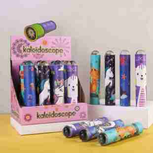 水晶球牛皮纸卡通成品万花筒时尚创意百变实景幼儿园科教玩具礼物