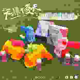抖音网红32孔3D恐龙火箭炮泡泡机霸王龙三角龙加特林泡泡枪儿童