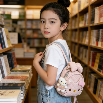 小书包幼儿园外出春游小学生研学儿童宝宝轻便背包女孩双肩包女童
