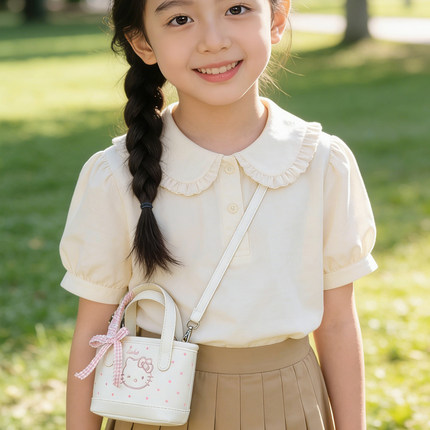 女童包包2026新款卡通猫咪手提包儿童小女孩外出手拎可爱宝宝挎包