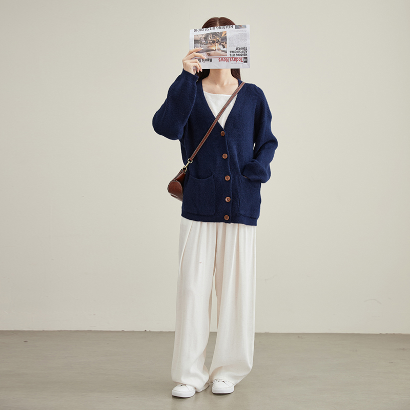 柒宜原创日系毛针织开衫