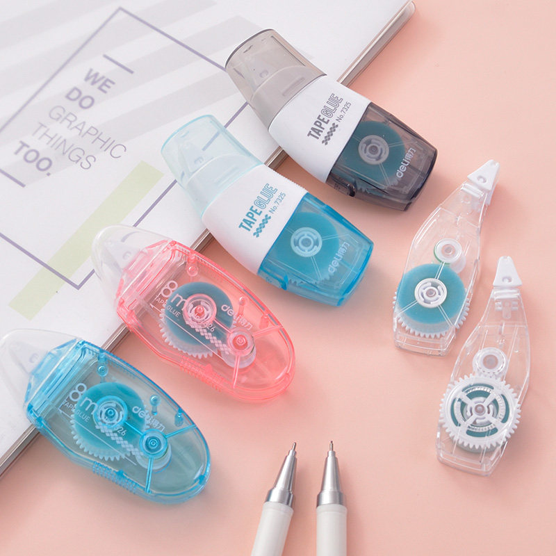 得力点点胶修正带式点状双面胶手工diy手账强力简易式小清新可换替芯